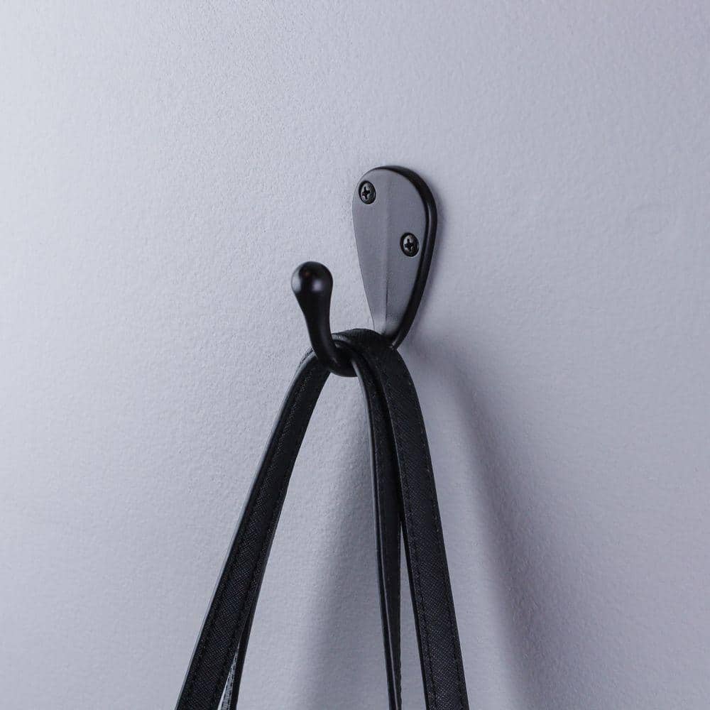 Everbilt J-Hook Robe/Towel Hook Single Hook in Matte Black (3)
