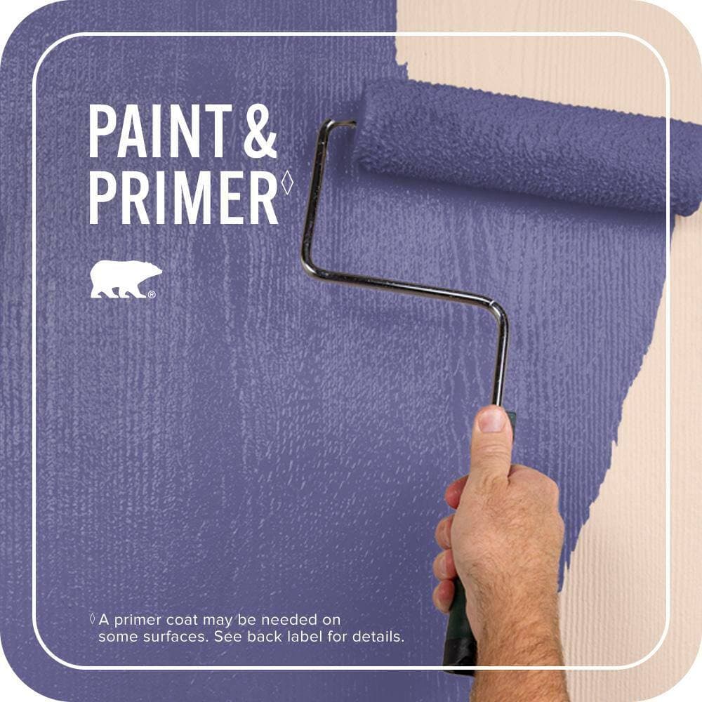 BEHR PREMIUM PLUS 1 qt. #T15-13 Prime Purple Satin Enamel Exterior Paint & Primer (3)