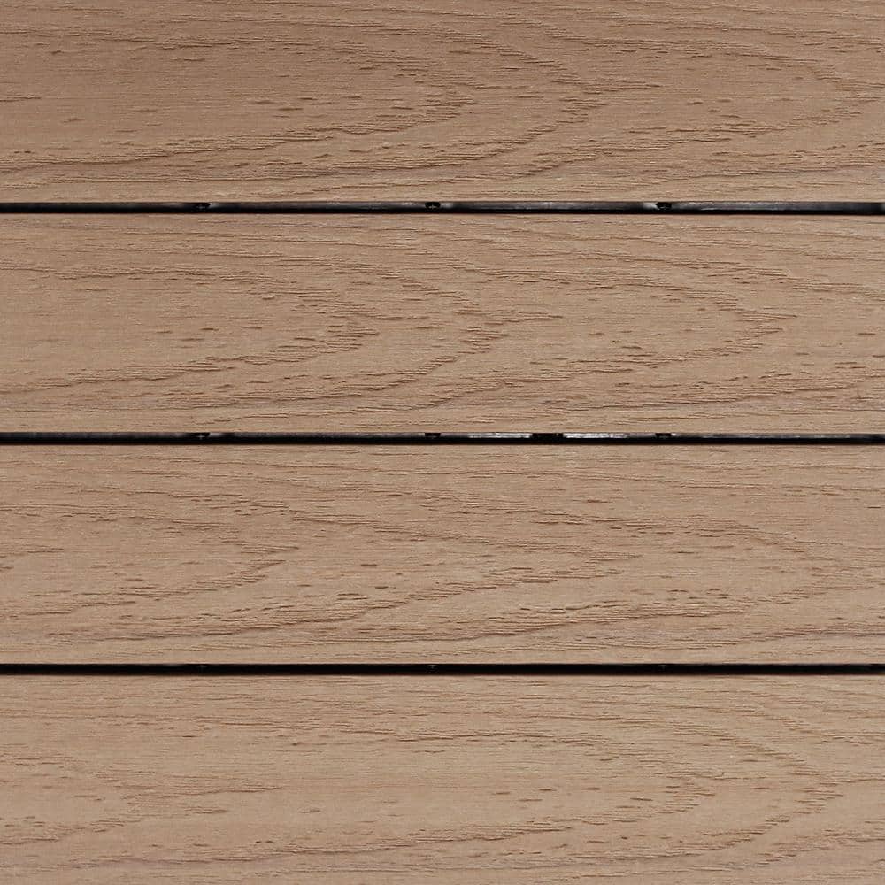 NewTechWood 1/6 ft. 1 ft. Quick Deck Composite Deck Tile Inside Corner Fascia (2-Pieces/Box) (4)