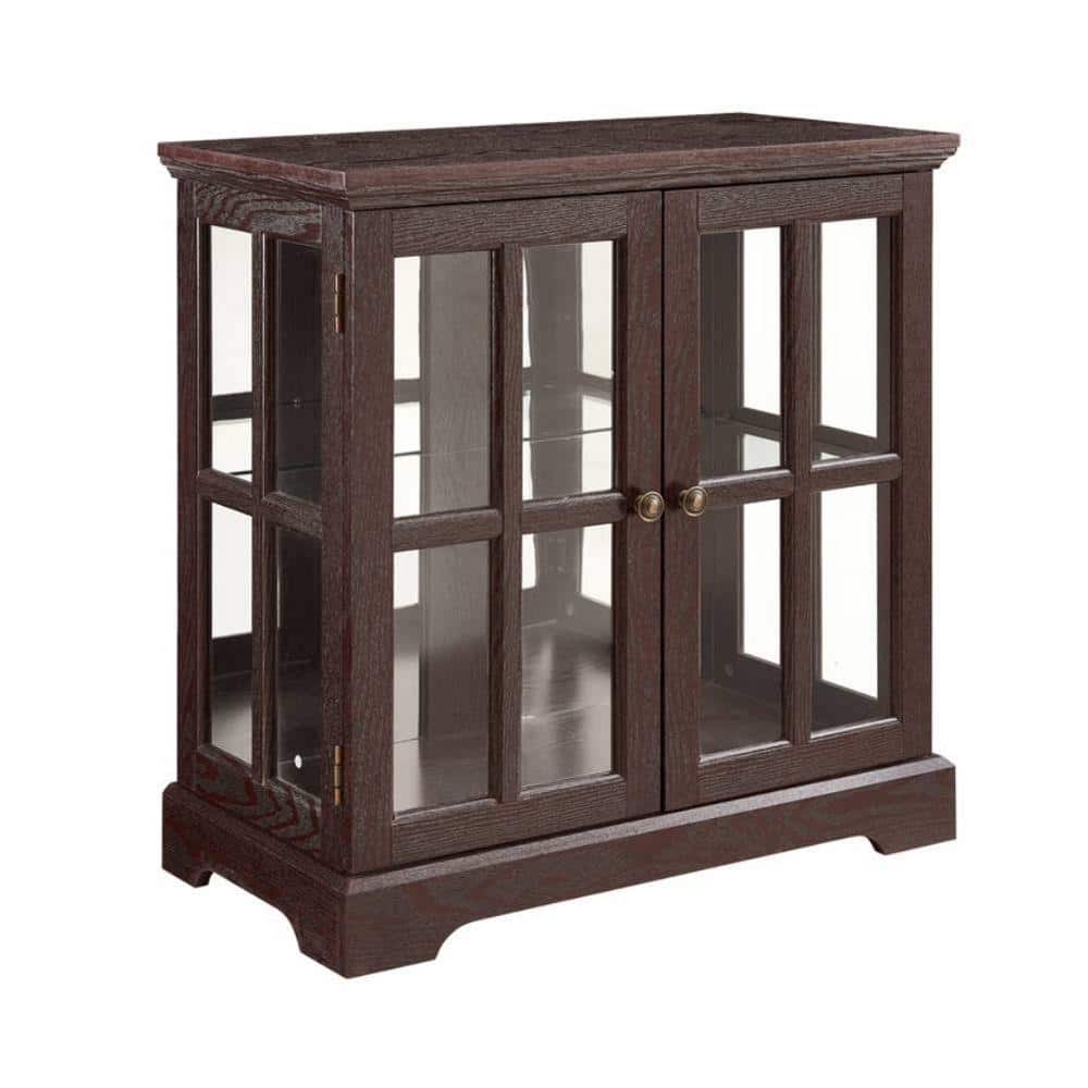 COWLOWN 30.31 in. W x 15.75 in. D x 32.09 in. H Bathroom Dark Brown Linen Cabinet (1)