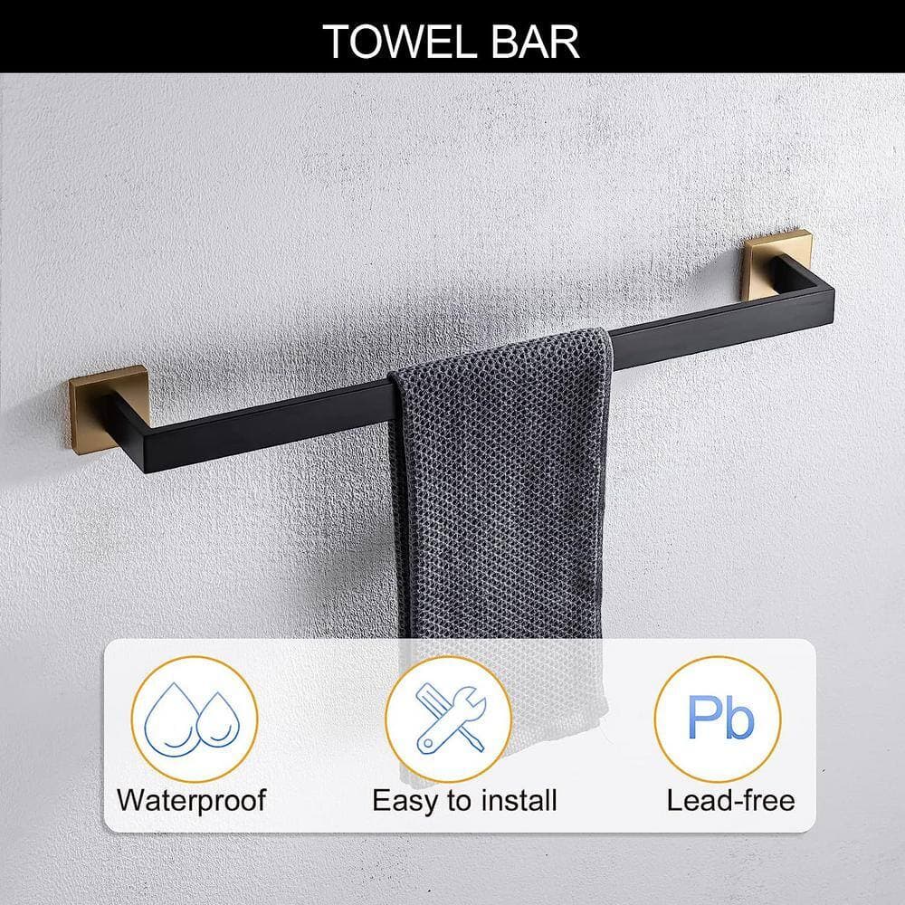 Dyiom Wall Mounted, Towel Bar 5-Piece (3)