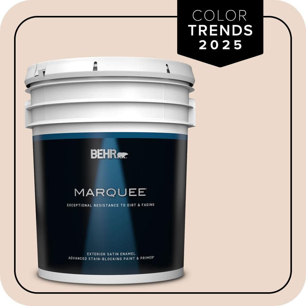 BEHR MARQUEE 5 gal. #S210-1 Nutmeg Frost Satin Enamel Exterior Paint & Primer