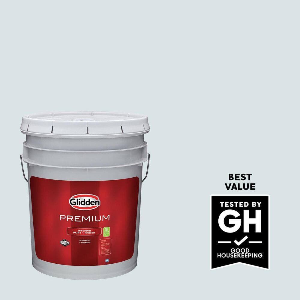 Glidden Premium 5 gal. PPG1149-1 Alpine Blue Flat Interior Latex Paint