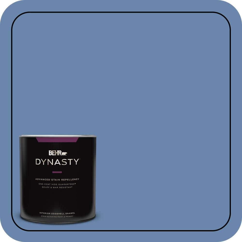 BEHR DYNASTY 1 qt. #M530-5 Cowgirl Blue One-Coat Hide Eggshell Enamel Interior Stain-Blocking Paint and Primer