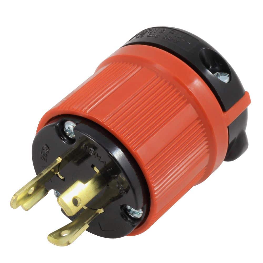AC WORKS NEMA L6-20P 20A 250V 3-Prong Locking Male Plug with UL, C-UL Approval (1)