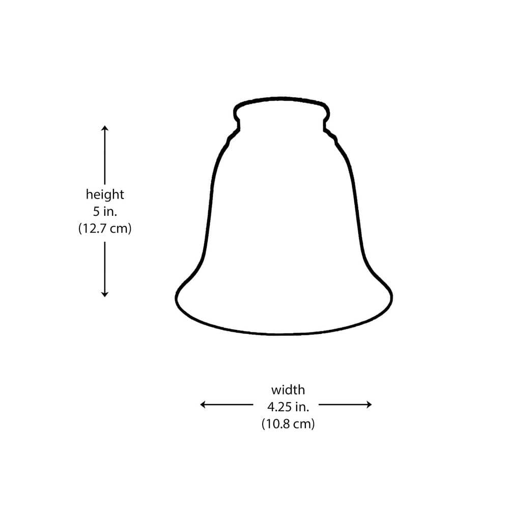PRIVATE BRAND UNBRANDED 5 in. Clear Pleated Glass Bell Shaped Replacement Pendant Shade with 2.25 in. Lip Fitter (4)
