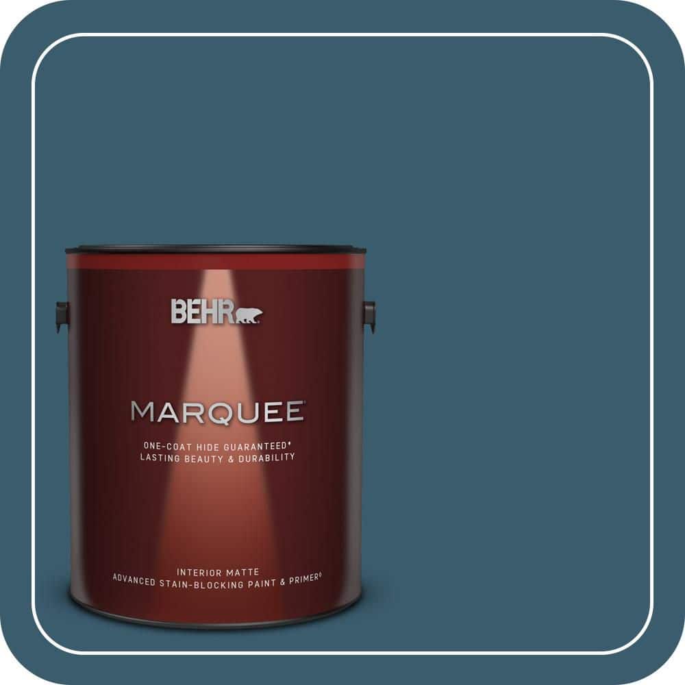 BEHR MARQUEE 1 gal. #550F-7 Blue Spell Matte Interior Paint & Primer