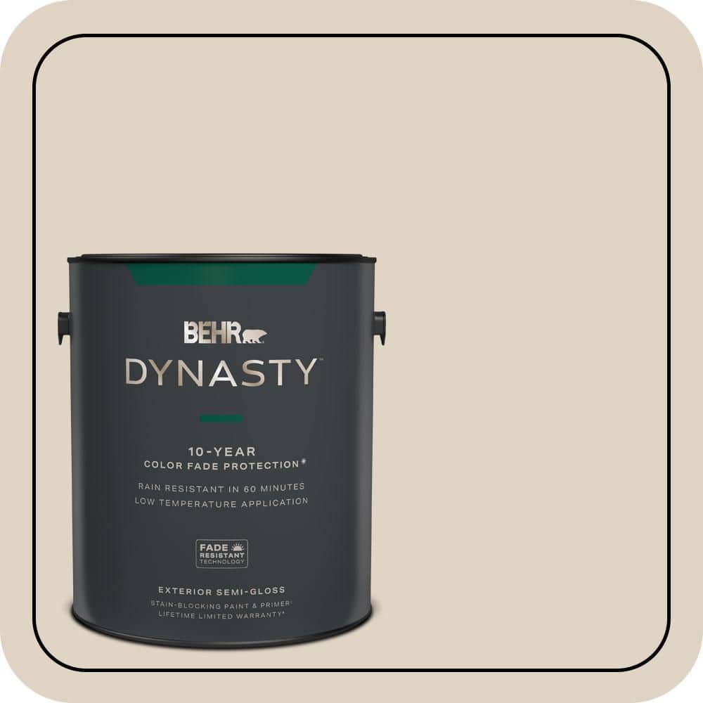 BEHR DYNASTY 1 gal. #PWN-42 Parisian Taupe Semi-Gloss Exterior Stain-Blocking Paint & Primer