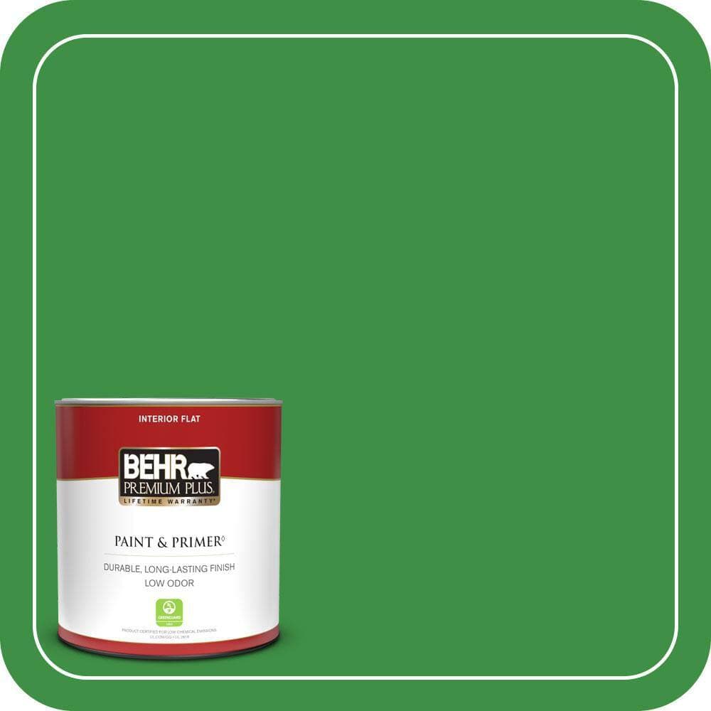 BEHR PREMIUM PLUS #440B-7 Par Four Green Interior/Exterior Paint & Primer Color Sample