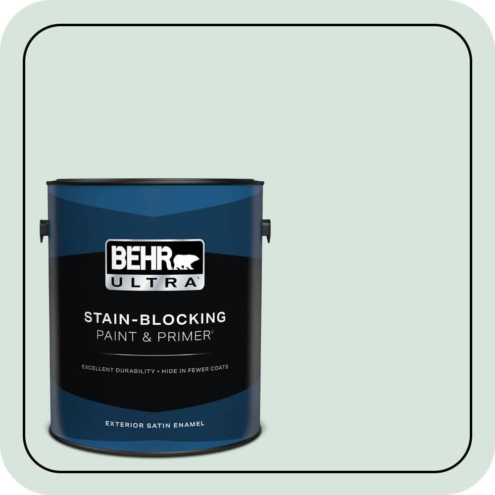 BEHR ULTRA 1 gal. #S420-1 New Day Satin Enamel Exterior Paint & Primer