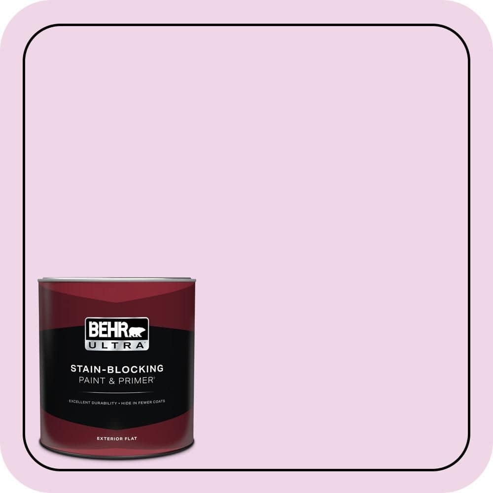 BEHR ULTRA 1 qt. #P110-1 All Made Up Flat Exterior Paint & Primer
