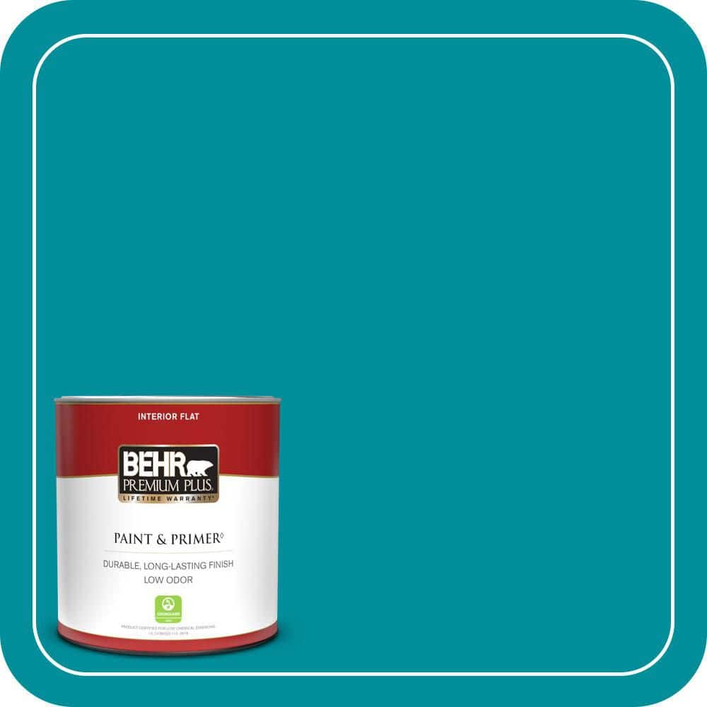 BEHR PREMIUM PLUS 1 qt. #P470-6 Bella Vista Flat Low Odor Interior Paint & Primer