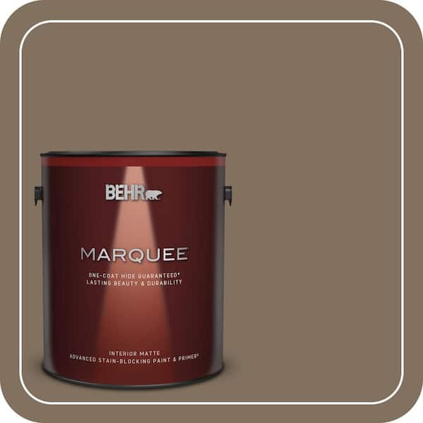 BEHR MARQUEE 1 gal. #PPU5-04 Mocha Latte One-Coat Hide Matte Interior Paint & Primer (2)