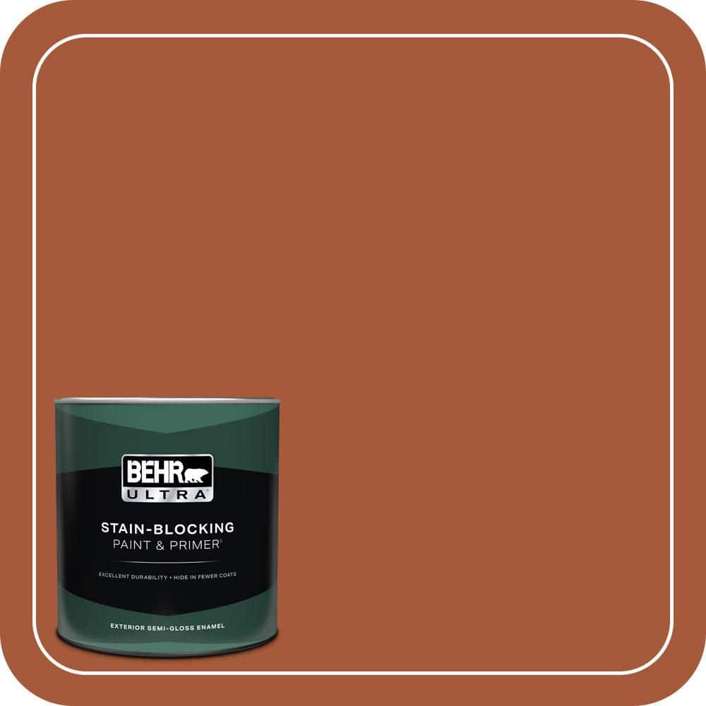 BEHR ULTRA 1 qt. #S-H-240 Falling Leaves Semi-Gloss Enamel Exterior Paint & Primer