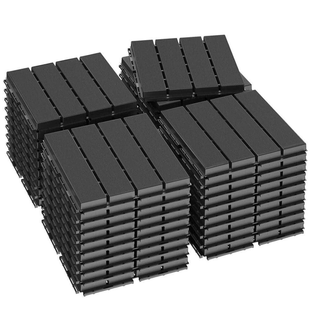 Pro Space 12 in. x 12in. Plastic Interlocking Flooring Deck Tiles 44pack,Grey (1)