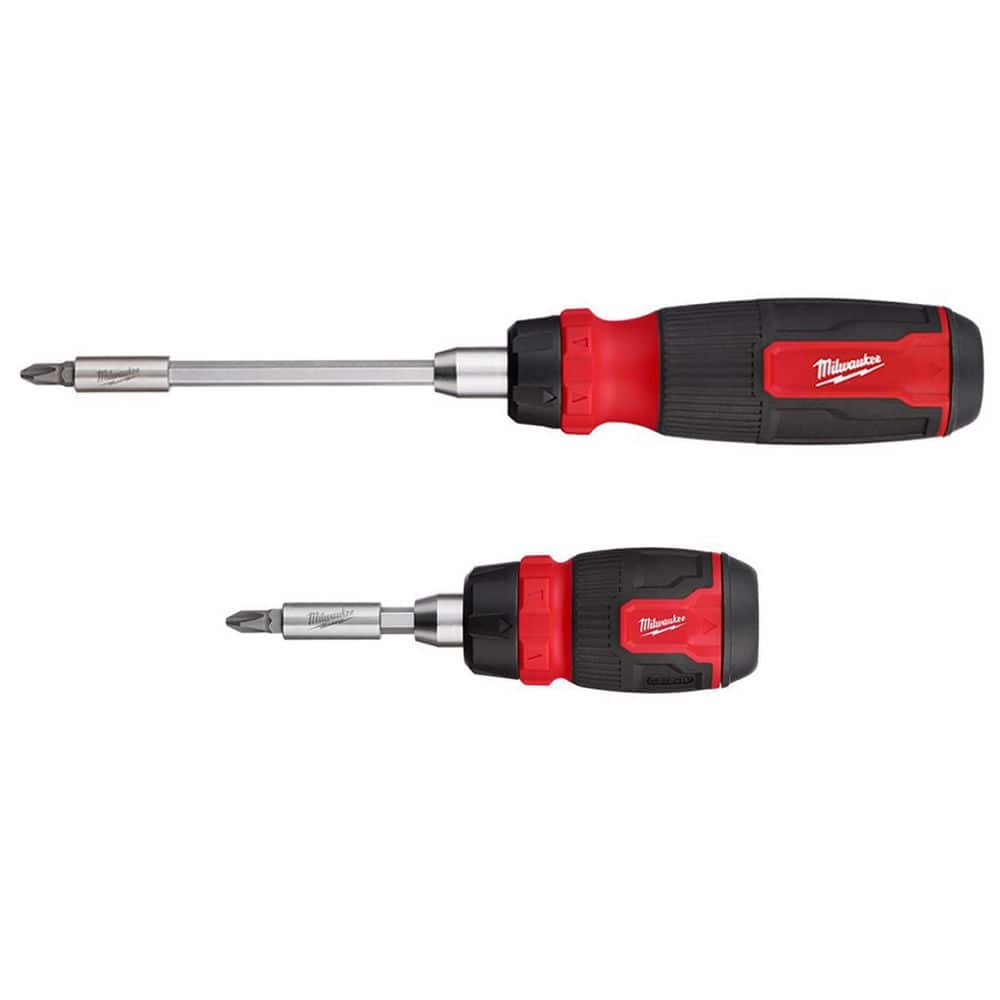 Milwaukee 14-In-1 Ratcheting Multi-Bit and 8-In-1 Ratcheting Compact Multi-bit Screwdriver Set (2-Piece)