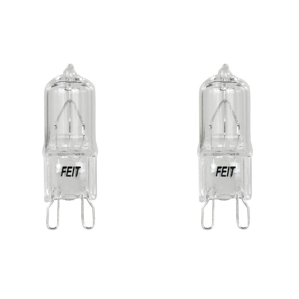 Feit Electric 40-Watt T4 Dimmable G9 Halogen 3000K Bright White (2-Pack) BI-Pin Base Decorative Light Bulb (2)