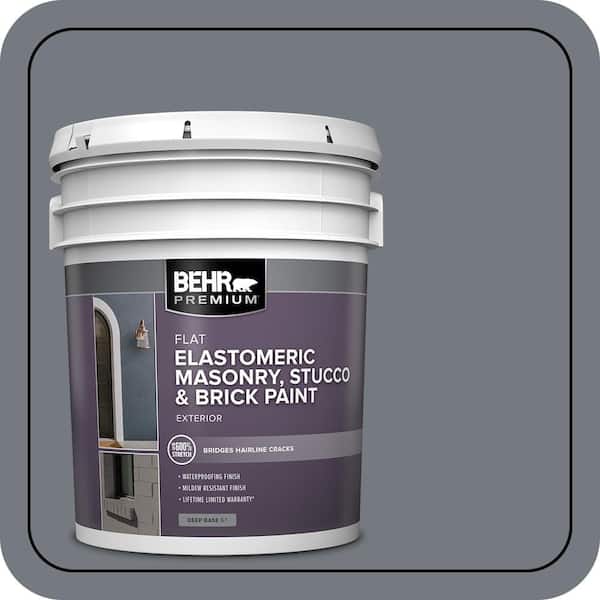 BEHR PREMIUM 5 gal. #N510-5 Liquid Mercury color Elastomeric Masonry, Stucco and Brick Exterior Paint (2)