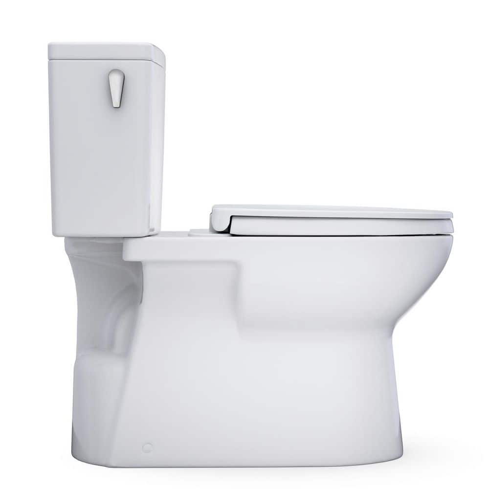 TOTO Glaston 12 in. Rough In 2-Piece 1.28 GPF Single Flush Elongated Toilet in Cotton White, SoftClose Seat Included (2)