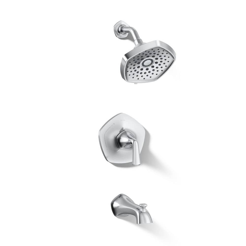 KOHLER Sundae Single-Handle 3-Spray Tub and Shower Faucet 1.75 GPM in Polished Chrome (Valve Included)