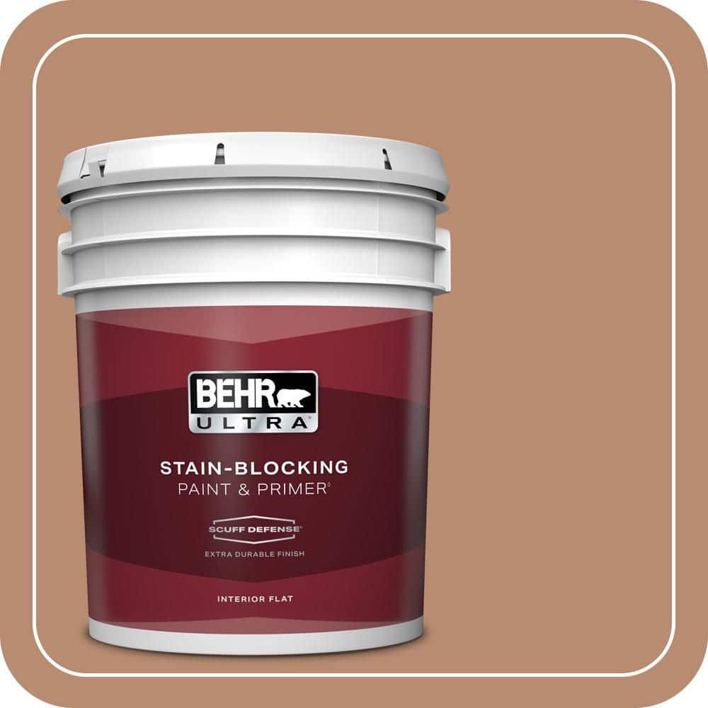 BEHR ULTRA 5 gal. #QE-12 Dune Drift Extra Durable Flat Interior Paint & Primer