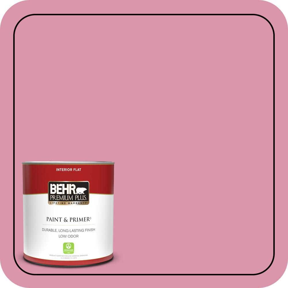 BEHR PREMIUM PLUS #110B-4 Foxy Pink Flat Low Odor & Primer
