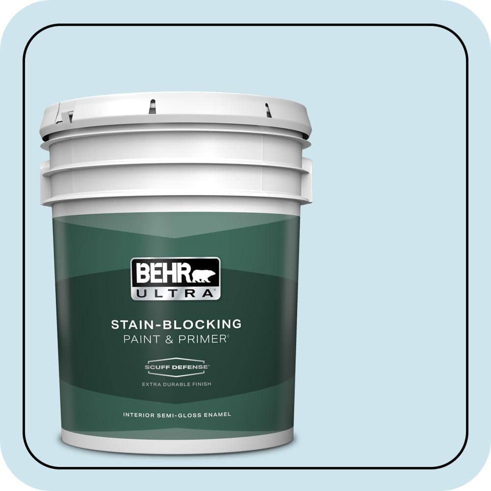 BEHR ULTRA 5 gal. #540A-2 Niagara Falls Extra Durable Semi-Gloss Enamel Interior Paint & Primer