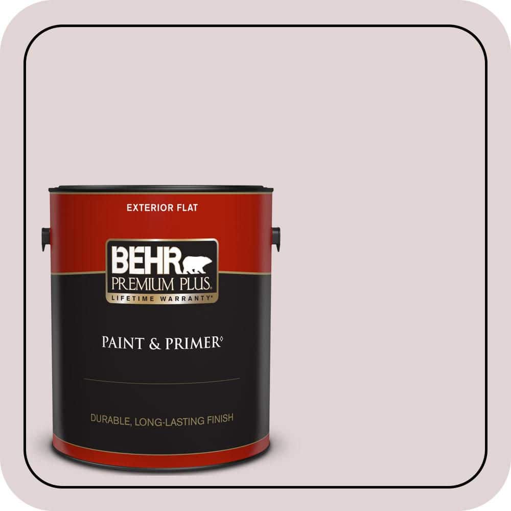 BEHR PREMIUM PLUS 1 gal. #N120-2 Razzberry Fizz Flat Exterior Paint & Primer