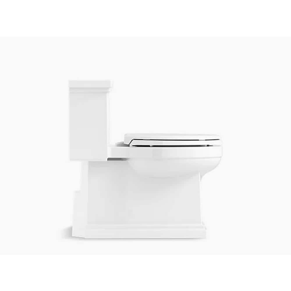 KOHLER Tresham 12 in. Rough In 1-Piece 1.28 GPF Single Flush Elongated Toilet in White Seat Included (2)