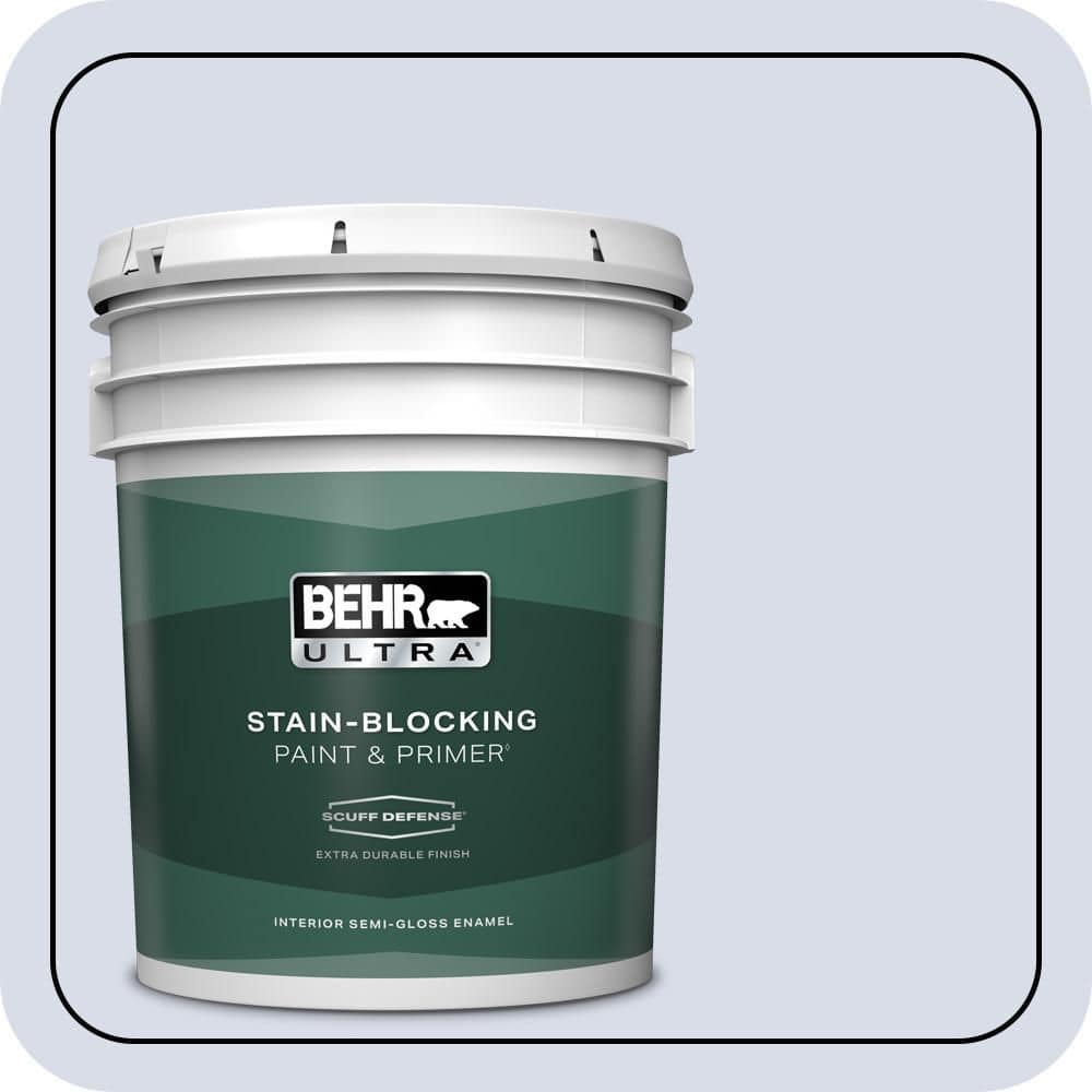 BEHR ULTRA 5 gal. #630C-2 Sweet Harbor Extra Durable Semi-Gloss Enamel Interior Paint & Primer