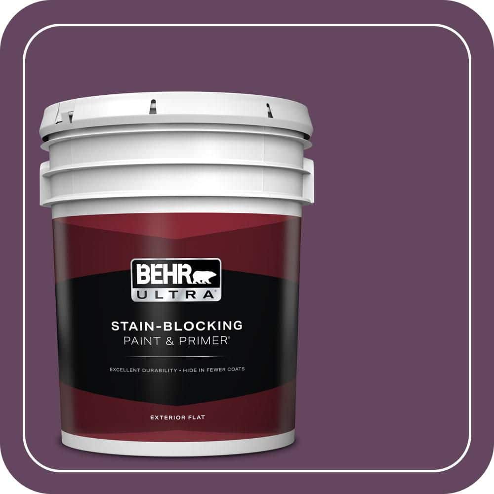 BEHR ULTRA 5 gal. #MQ5-35 Plum Rich Flat Exterior Paint & Primer