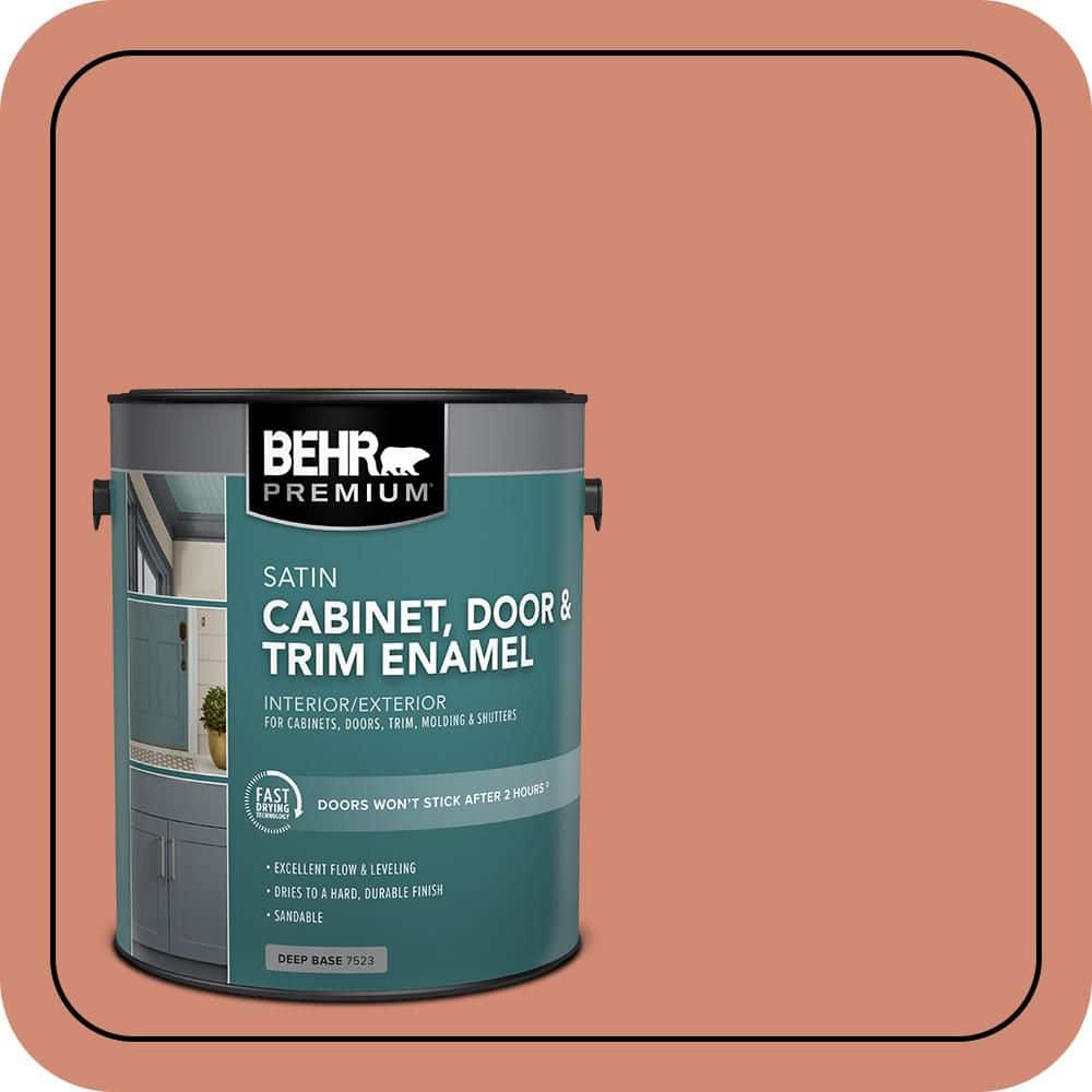 BEHR PREMIUM 1 gal. #M190-5 Fireplace Glow Satin Enamel Interior/Exterior Cabinet, Door & Trim Paint