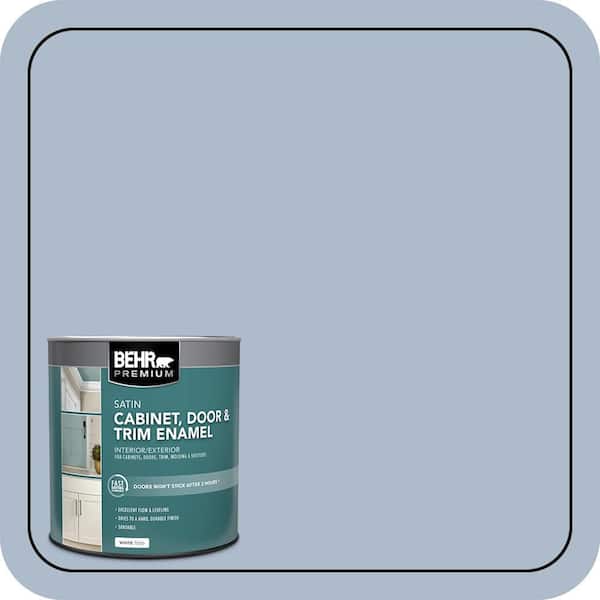 BEHR PREMIUM 1 qt. #PPU15-16 Simply Blue Satin Enamel Interior/Exterior Cabinet, Door & Trim Paint (2)