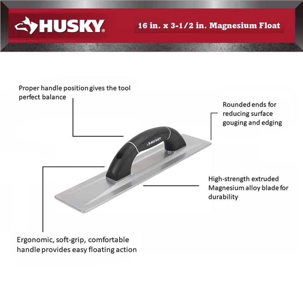 Husky 16 in. x 3-1/2 in. Magnesium Float (2)