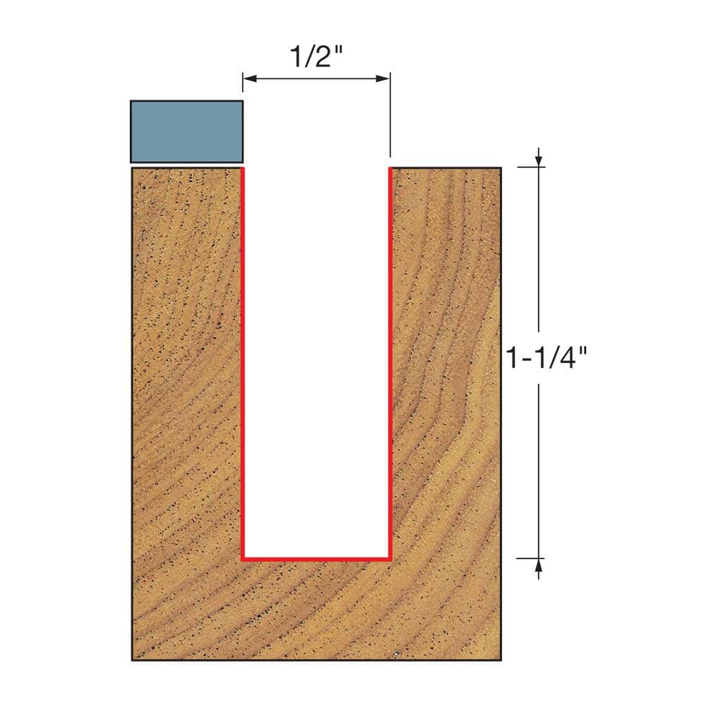 DIABLO 1/4 in. Top Bearing Flush Trim Bit (3)