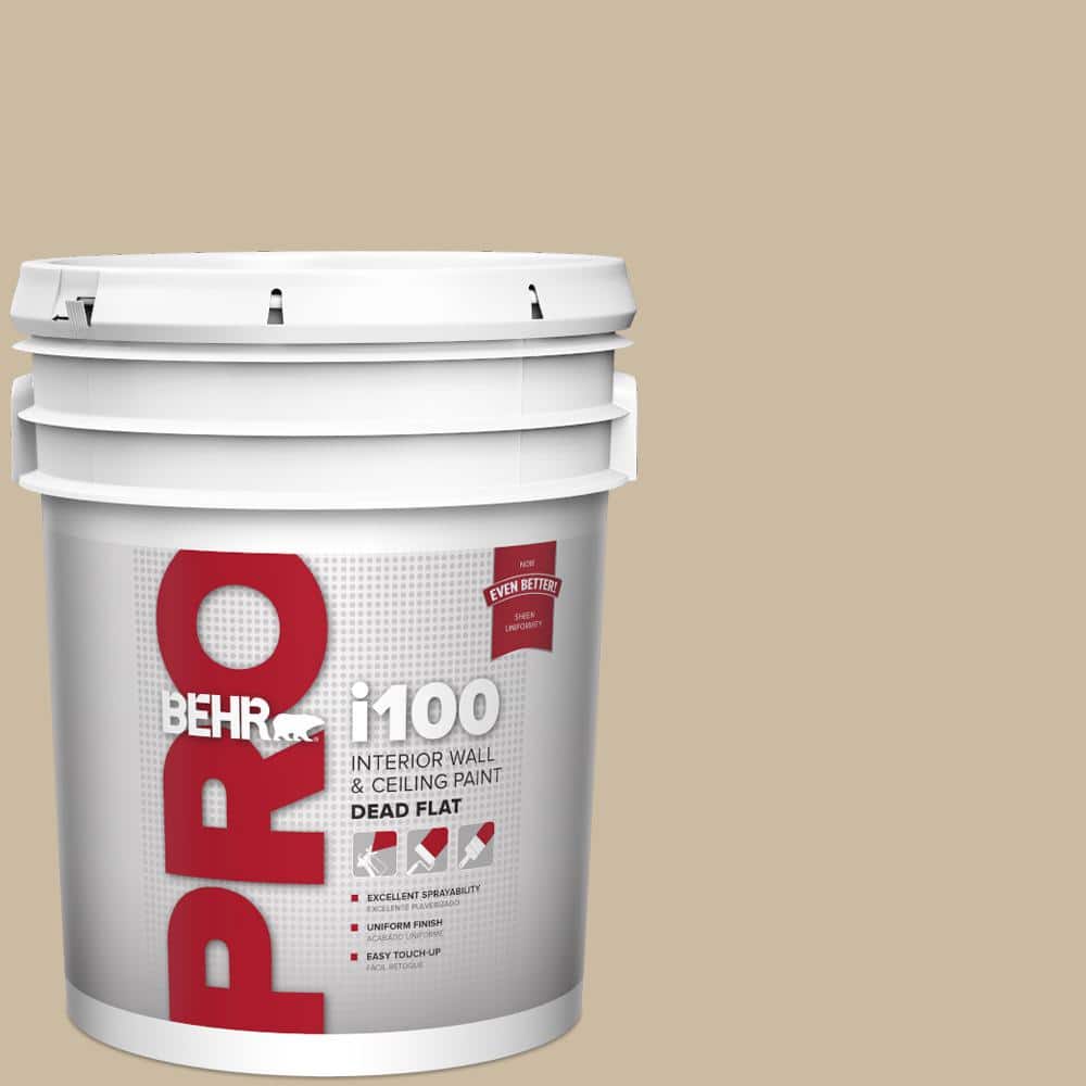 BEHR PRO 5 gal. #MQ2-26 Windsor Tan Dead Flat Interior Paint (1)