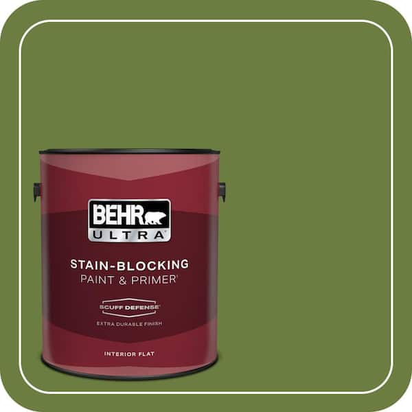 BEHR PREMIUM PLUS #M350-7 Healing Plant Flat Low Odor & Primer (4)