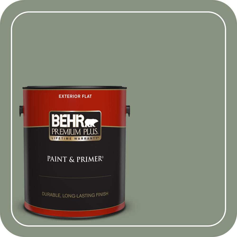 BEHR PREMIUM PLUS 1 gal. #QE-45 Thistle Flat Exterior Paint & Primer