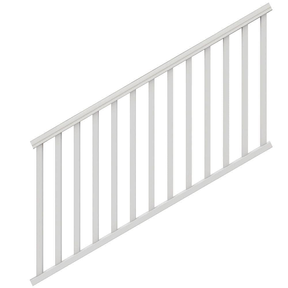 Veranda Traditional 6 ft. x 36 in. (Actual Size: 67-3/4 x 33 1/4" in.) White PolyComposite Vinyl Stair Rail Kit without Brackets (1)
