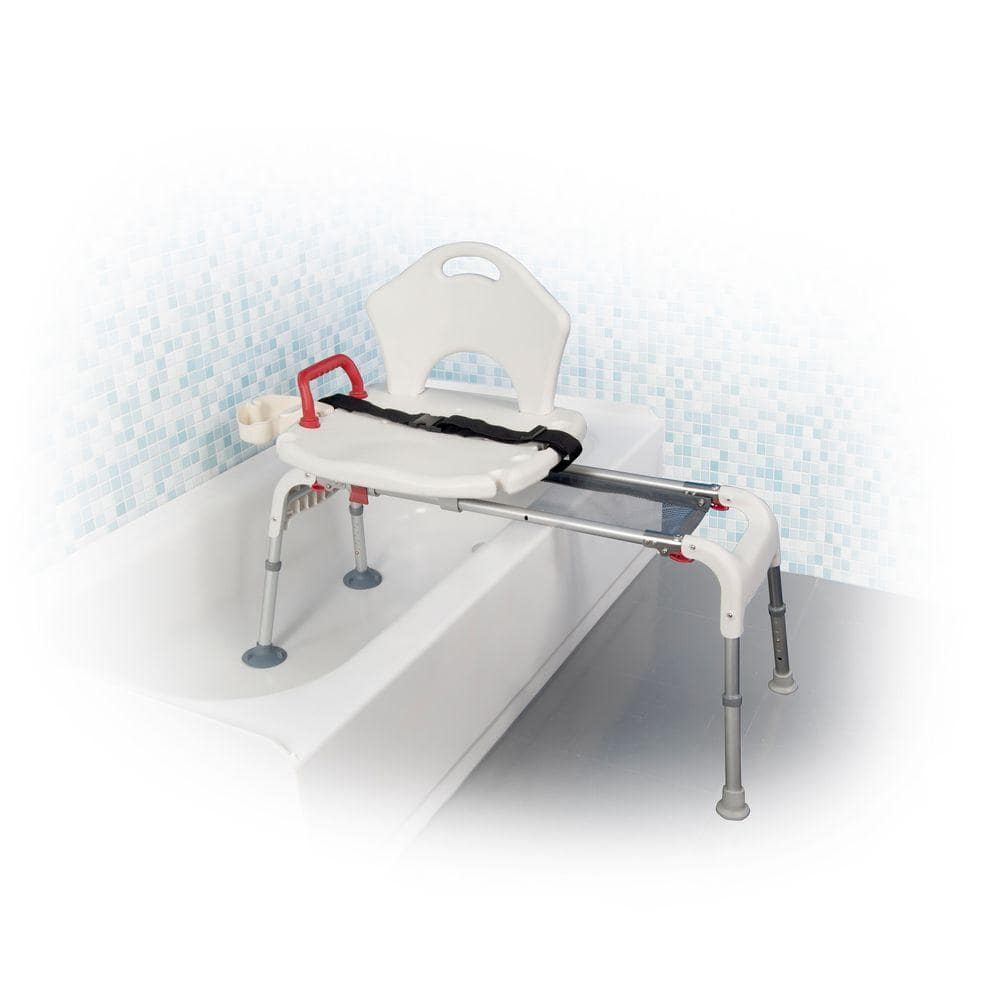 Drive Medical 20 in. W x 42 in. D Folding Universal Sliding Transfer Shower Seat (2)