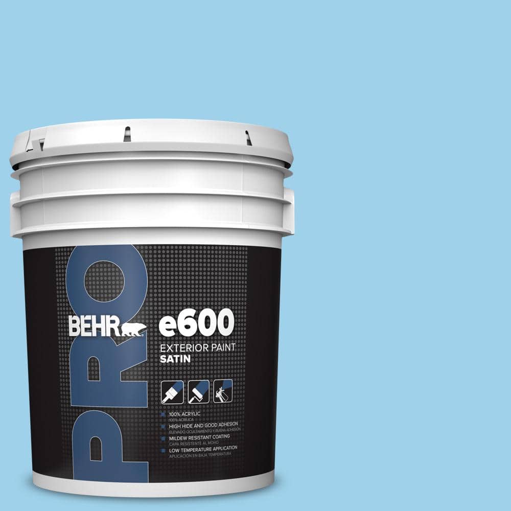 BEHR PRO 5 gal. #P500-3 Spa Blue Satin Exterior Paint