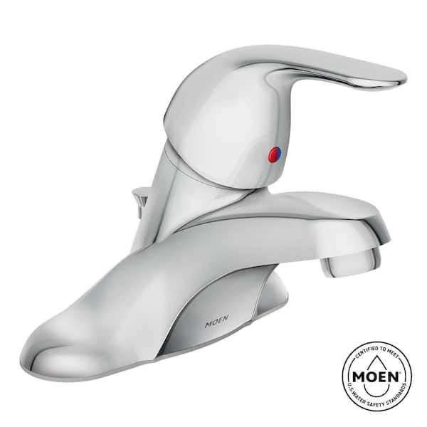 MOEN Adler 4 in. Centerset Single Handle Low-Arc Bathroom Faucet in Chrome