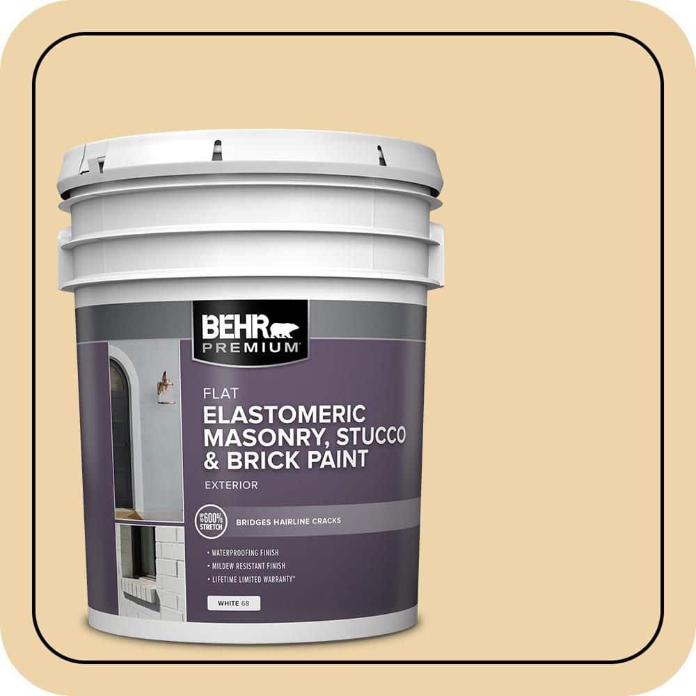 BEHR PREMIUM 5 gal. #MS-35 Woodland Cream Elastomeric Masonry, Stucco and Brick Exterior Paint (1)
