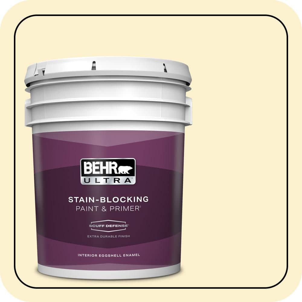 BEHR ULTRA 5 gal. #P280-1 Summer Bliss Extra Durable Eggshell Enamel Interior Paint & Primer