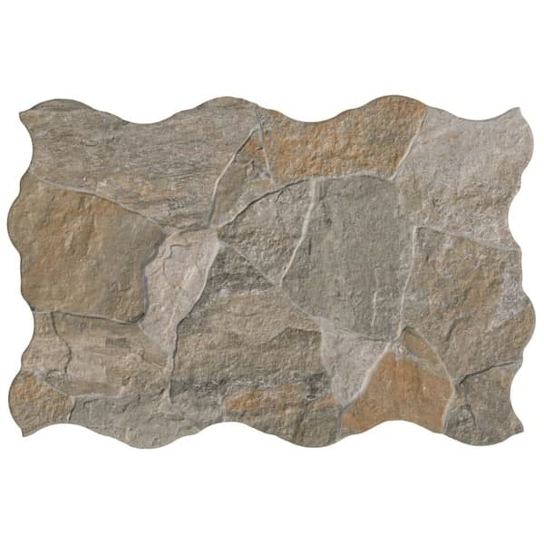 MSI Neptune Gold 17 in. x 26 in. Matte Porcelain Flagstone Look Floor and Wall Tile (3.06 sq. ft./Each)