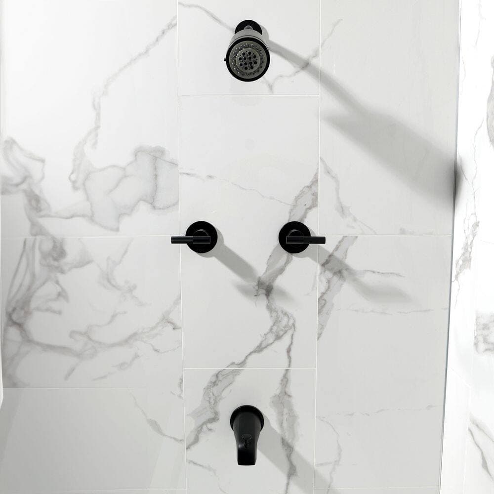 Kingston Brass Convergent 2-Handle 2-Spray Tub and Shower Faucet 1.8 GPM in Matte Black (3)