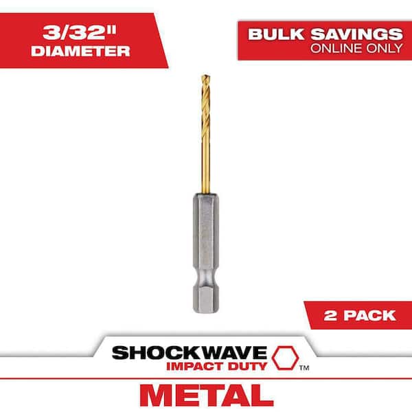 Milwaukee SHOCKWAVE 3/32 in. Titanium Drill Bit (2)