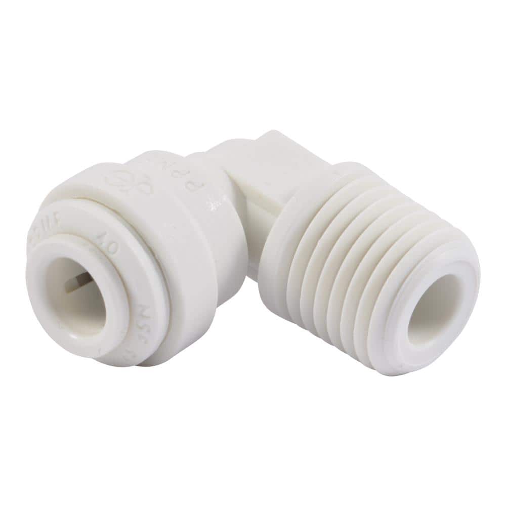 John Guest 1/4 in. O.D. Push-To-Connect x 1/4 in. MIP 90° Polypropylene Elbow Adapter Fitting (2)