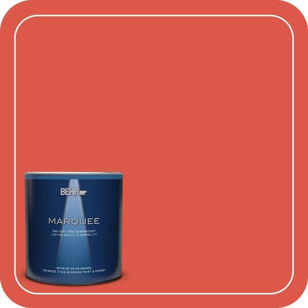 BEHR PREMIUM PLUS #180B-6 Fiery Red Flat Low Odor & Primer (2)