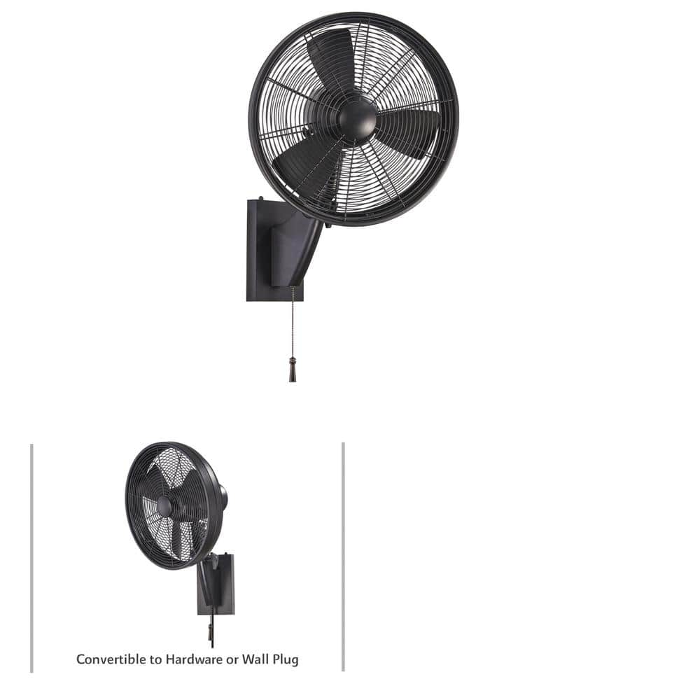 MINKA-AIRE Anywhere 15 in. Indoor/Outdoor Matte Black Wall Mount Fan (2)